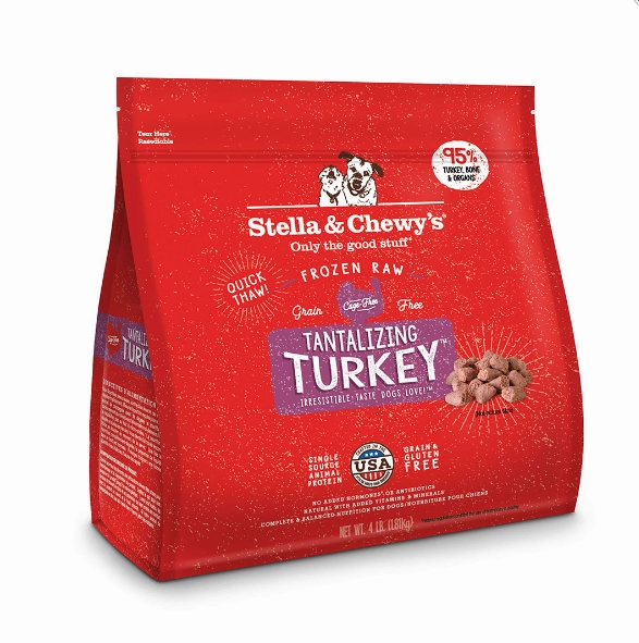 Stella & Chewy's Raw Frozen Tantalizing Turkey Morsels 4lbs.