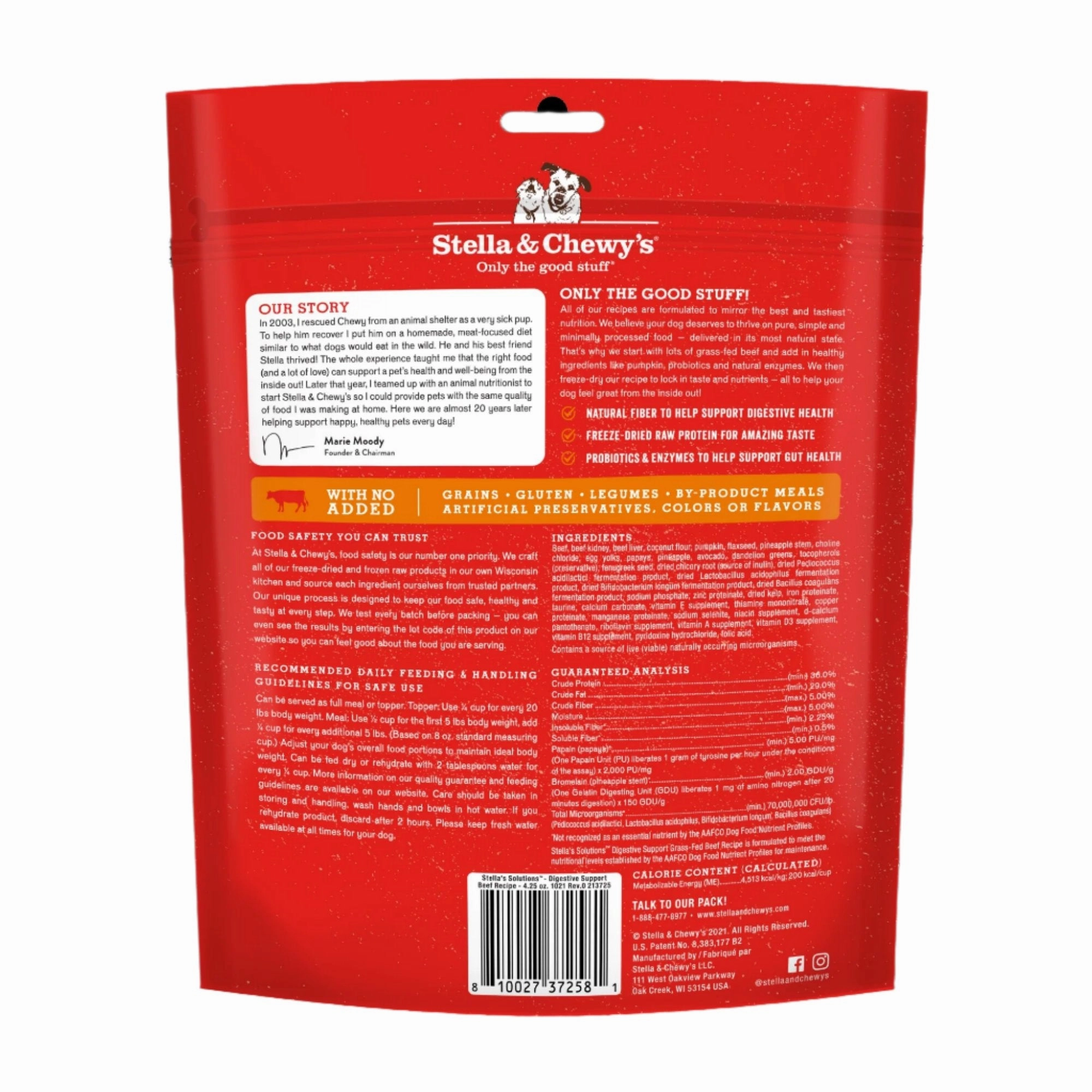 Stella & Chewy's Stella's Solutions Digestive Boost Freeze-Dried Raw Grass-Fed Beef Dinner Morsels Dog Food
