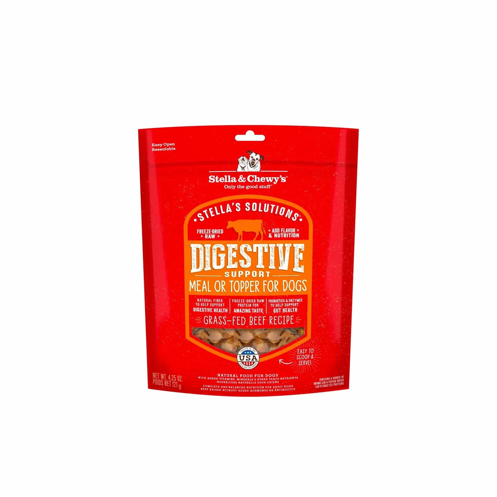 Stellas Solutions Digestive Boost Grass-Fed Beef Dinner Morsels for Dogs