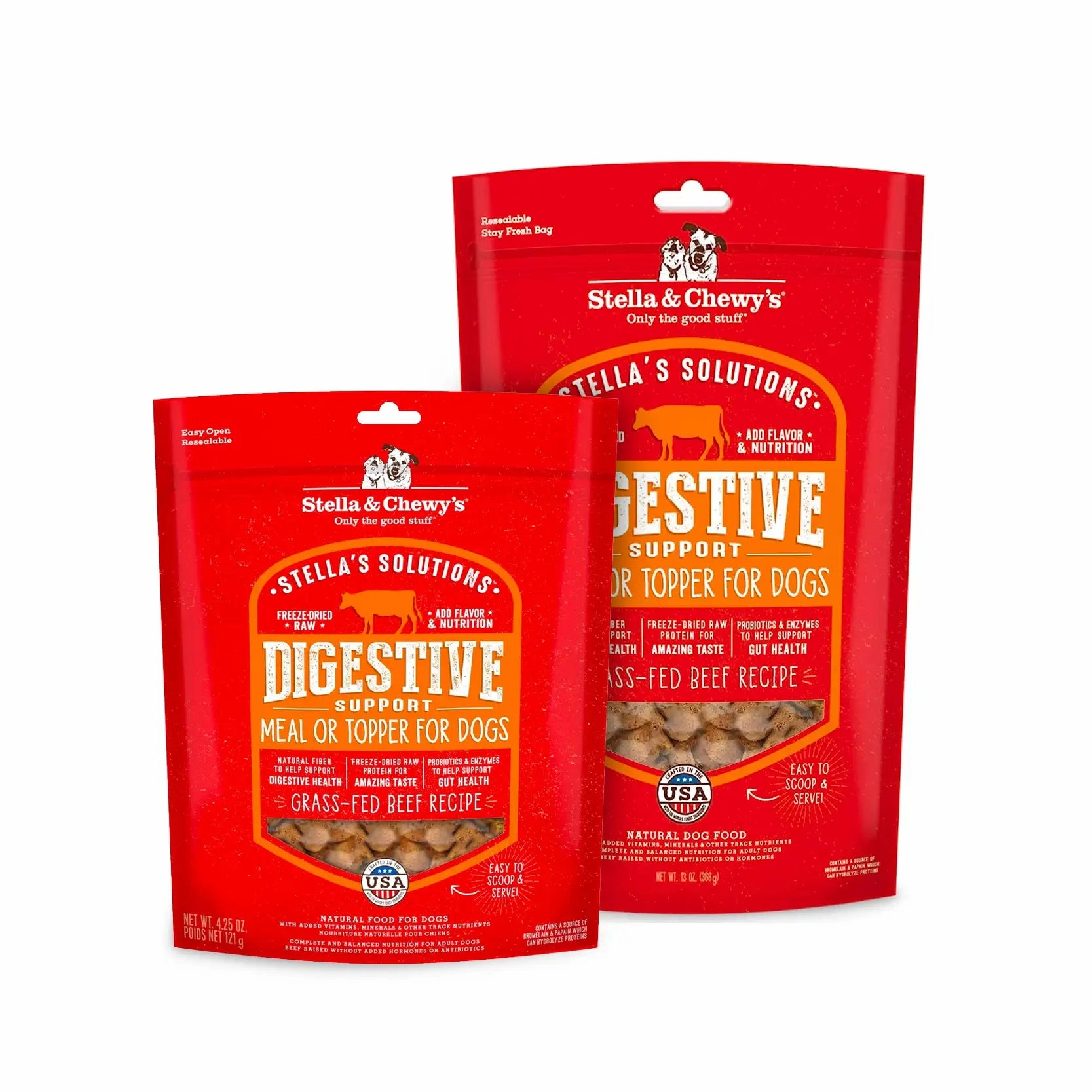 Stellas Solutions Digestive Boost Grass-Fed Beef Dinner Morsels for Dogs