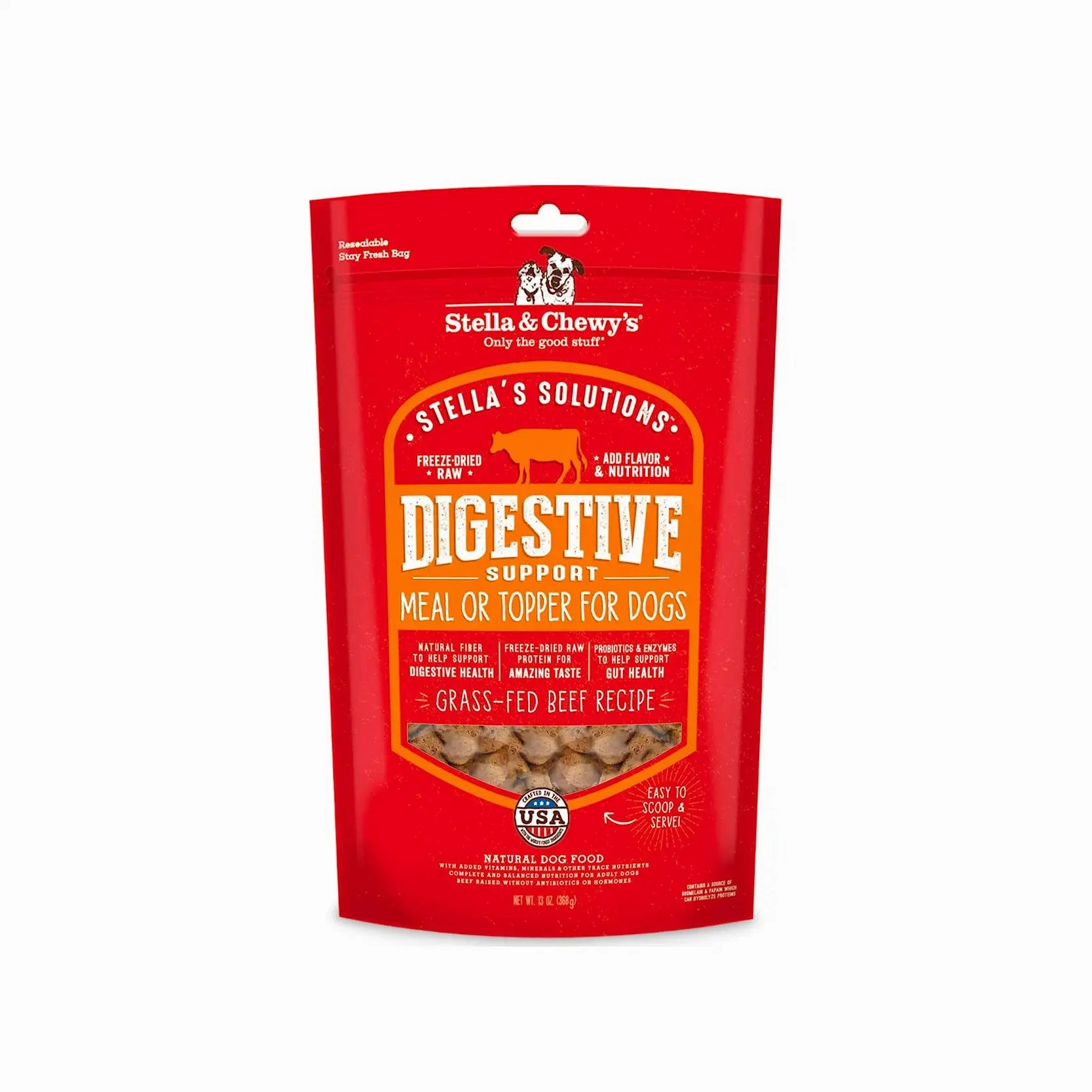 Stellas Solutions Digestive Boost Grass-Fed Beef Dinner Morsels for Dogs