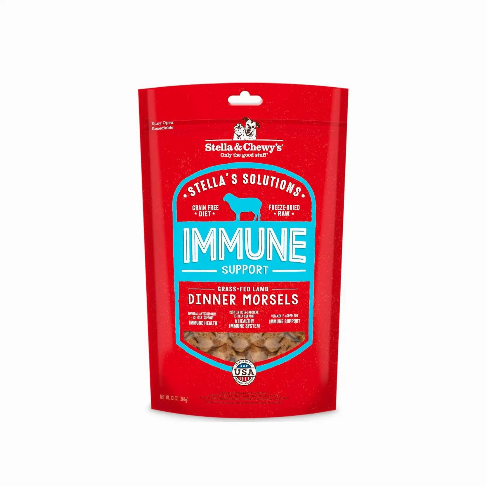 Stellas Solutions Immune Support Grass-Fed Lamb Dinner Morsels for Dogs 13oz