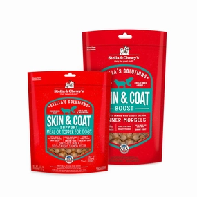 Stellas Solutions Skin & Coat Boost Grass-Fed Lamb & Wild-Caught Salmon Dinner Morsels for Dogs