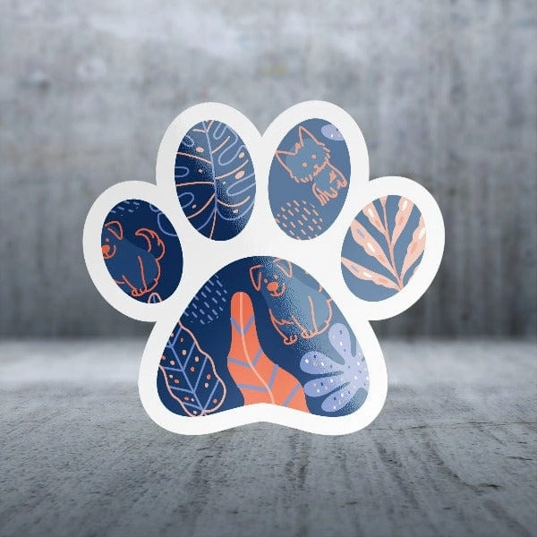 Sticker Pack Dog Paw - Pet Plants; Large Sticker