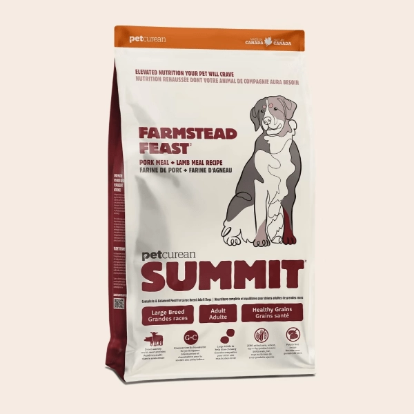 Summit Large Breed Farmstead Feast Pork Meal & Lamb Meal Recipe Adult Dry Dog Food, 25lb