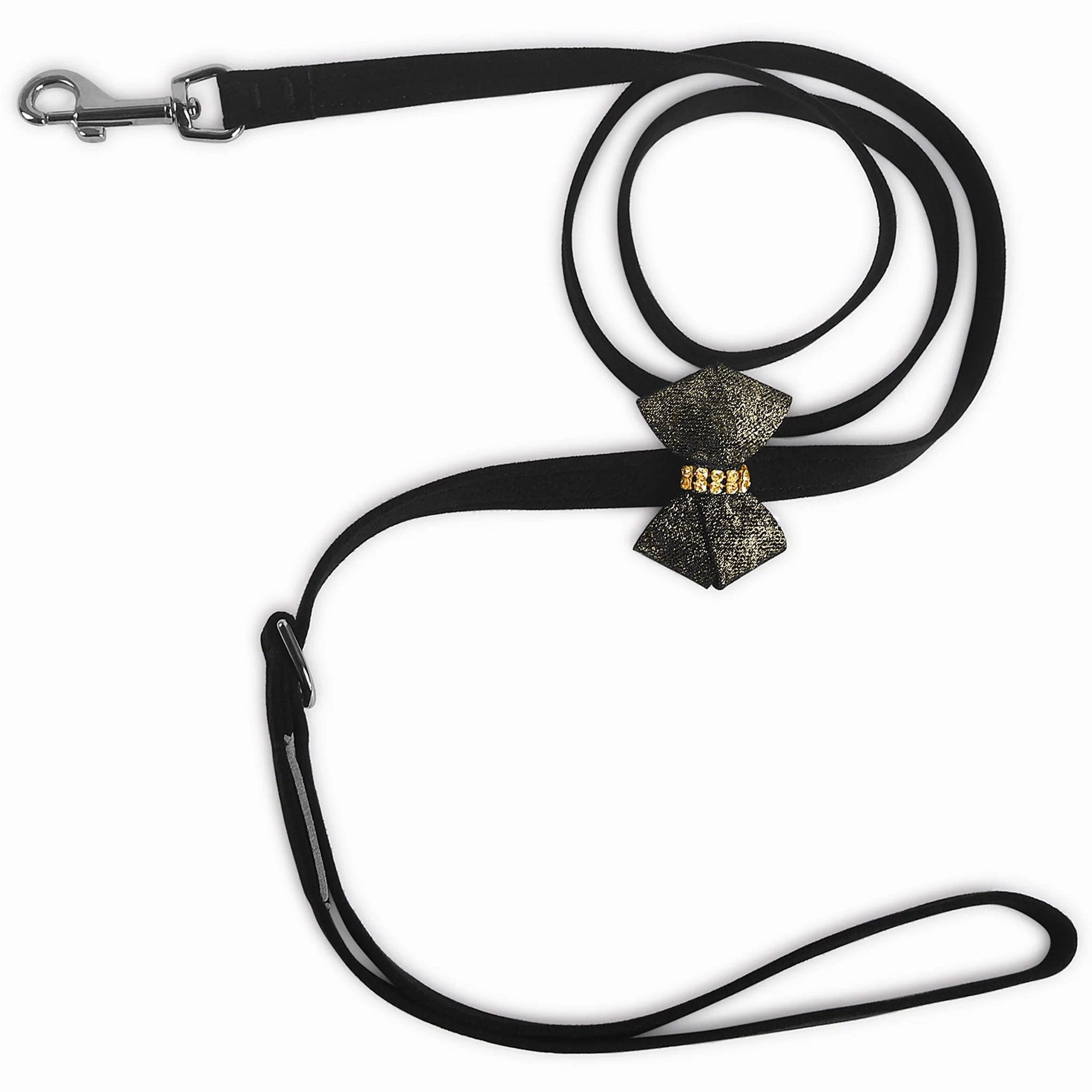 Susan Lanci Black Glitzerati Nouveau Bow & Trim Tinkie Harness