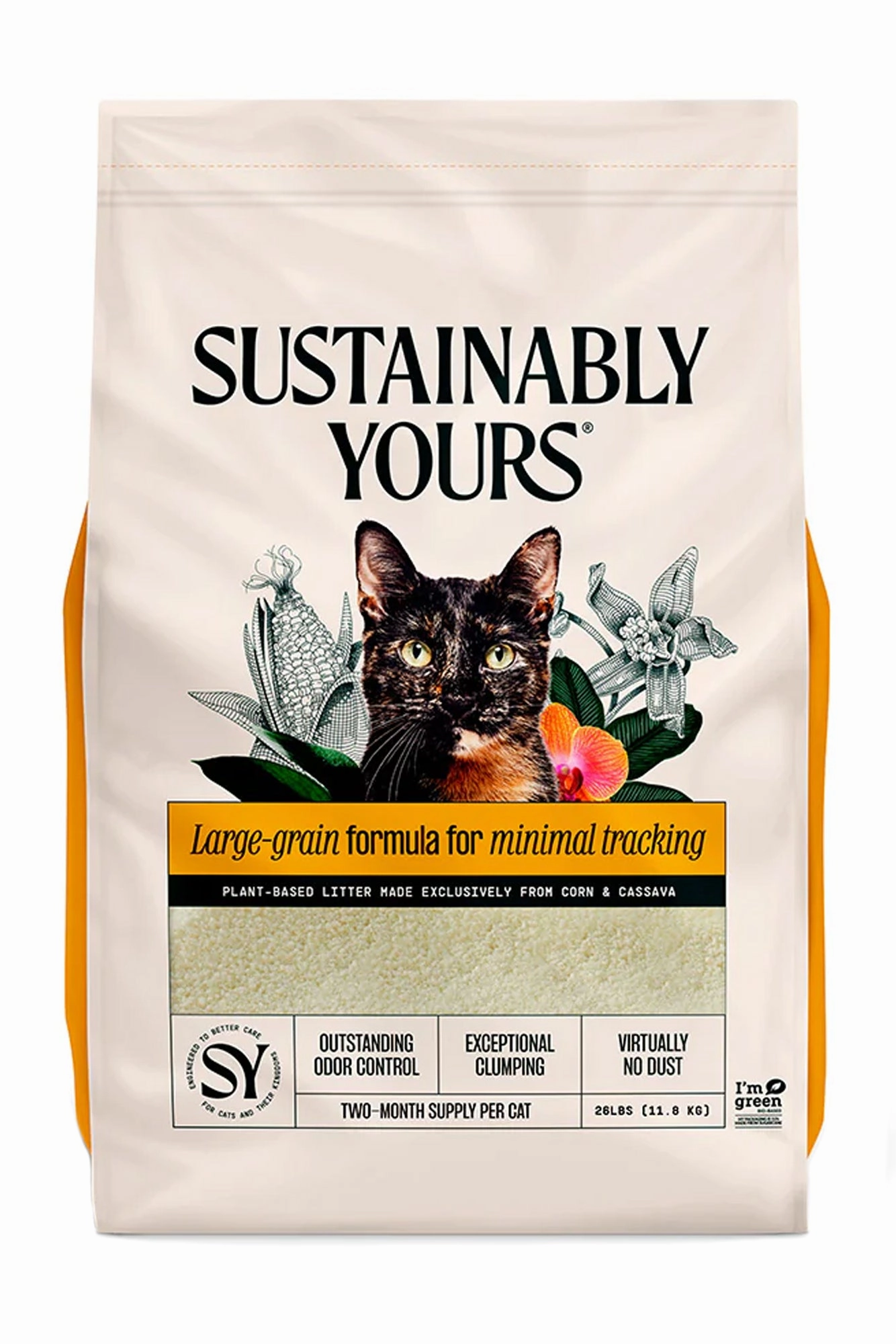 Sustainably Yours Multi-Cat Corn and Cassava Large Grain Litter