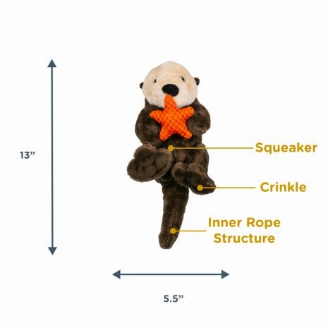 Tall Tails Otter Rope Body Tug Toy for Dogs