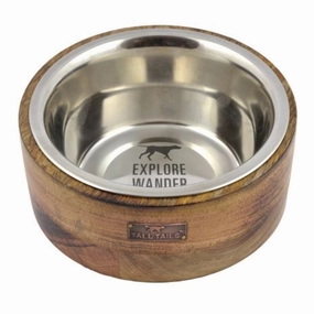 Tall Tails Wood Riser & Bowl