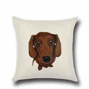 Tan Dachshund Throw Cushion