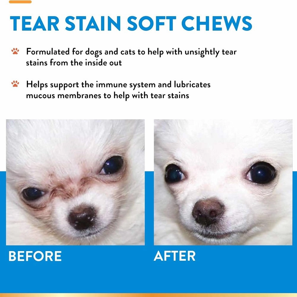Tear Stain Supplement Plus Lutein Soft Chews for Dogs & Cats