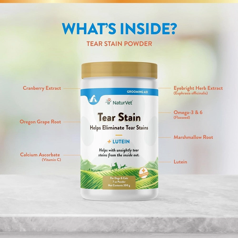 Tear Stain Supplement Powder Plus Lutein for Dogs & Cats