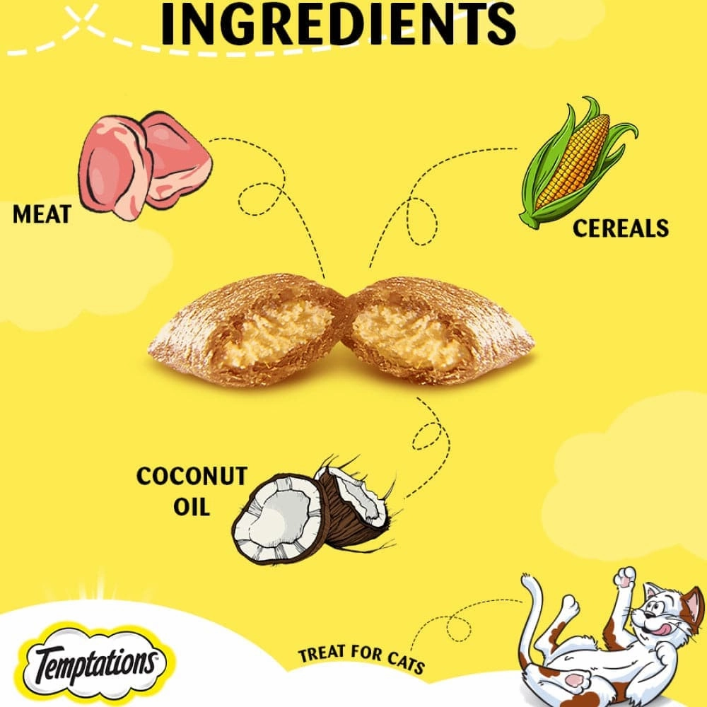 Temptations Seafood Medley, Tasty Chicken and Tempting Tuna Flavour Cat Treats Combo