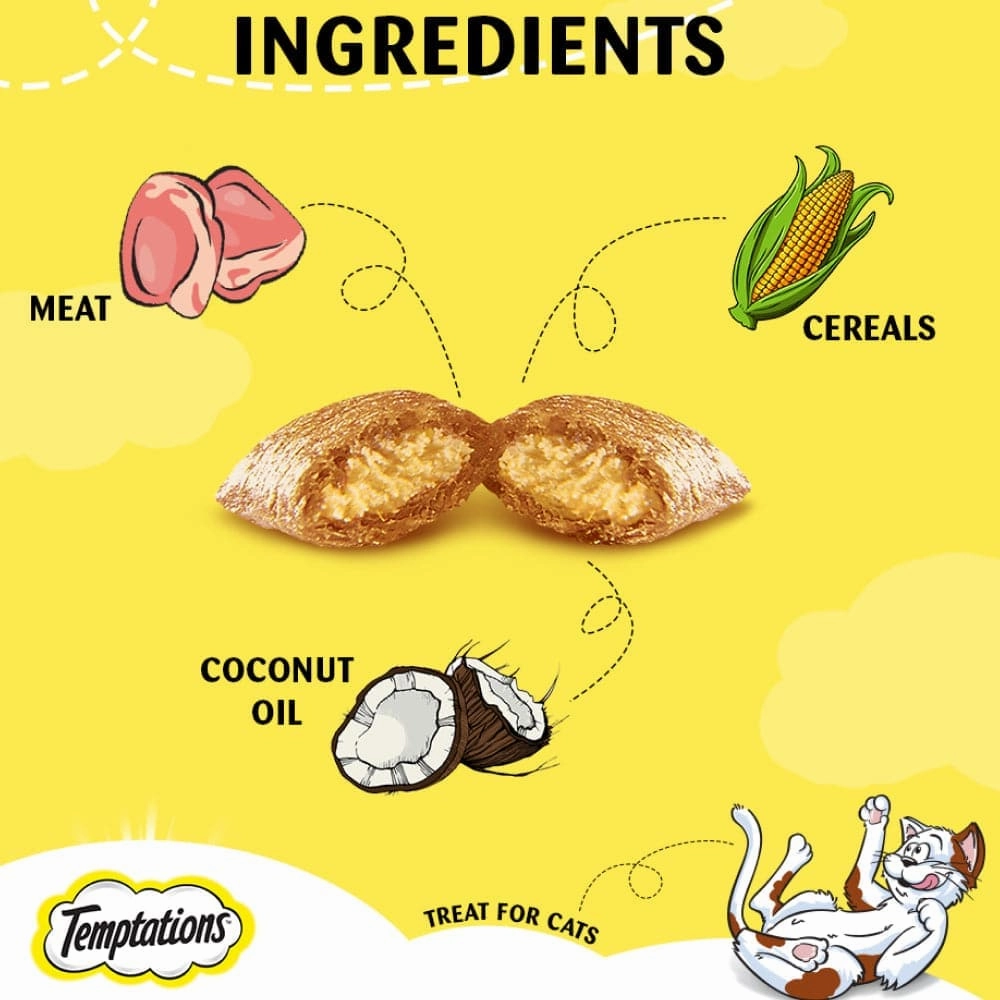Temptations Seafood Medley, Tasty Chicken and Tempting Tuna Flavour Cat Treats Combo