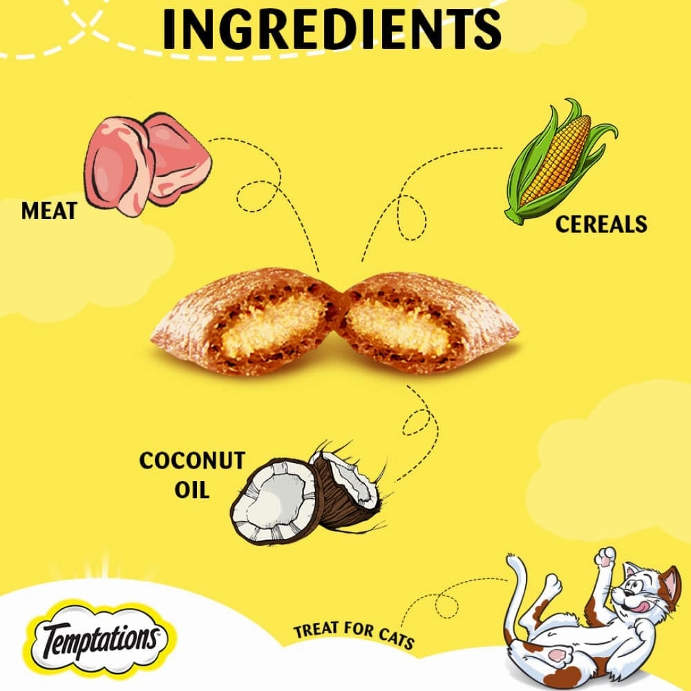 Temptations Tasty Chicken and Seafood Medley Flavour Cat Treats Combo