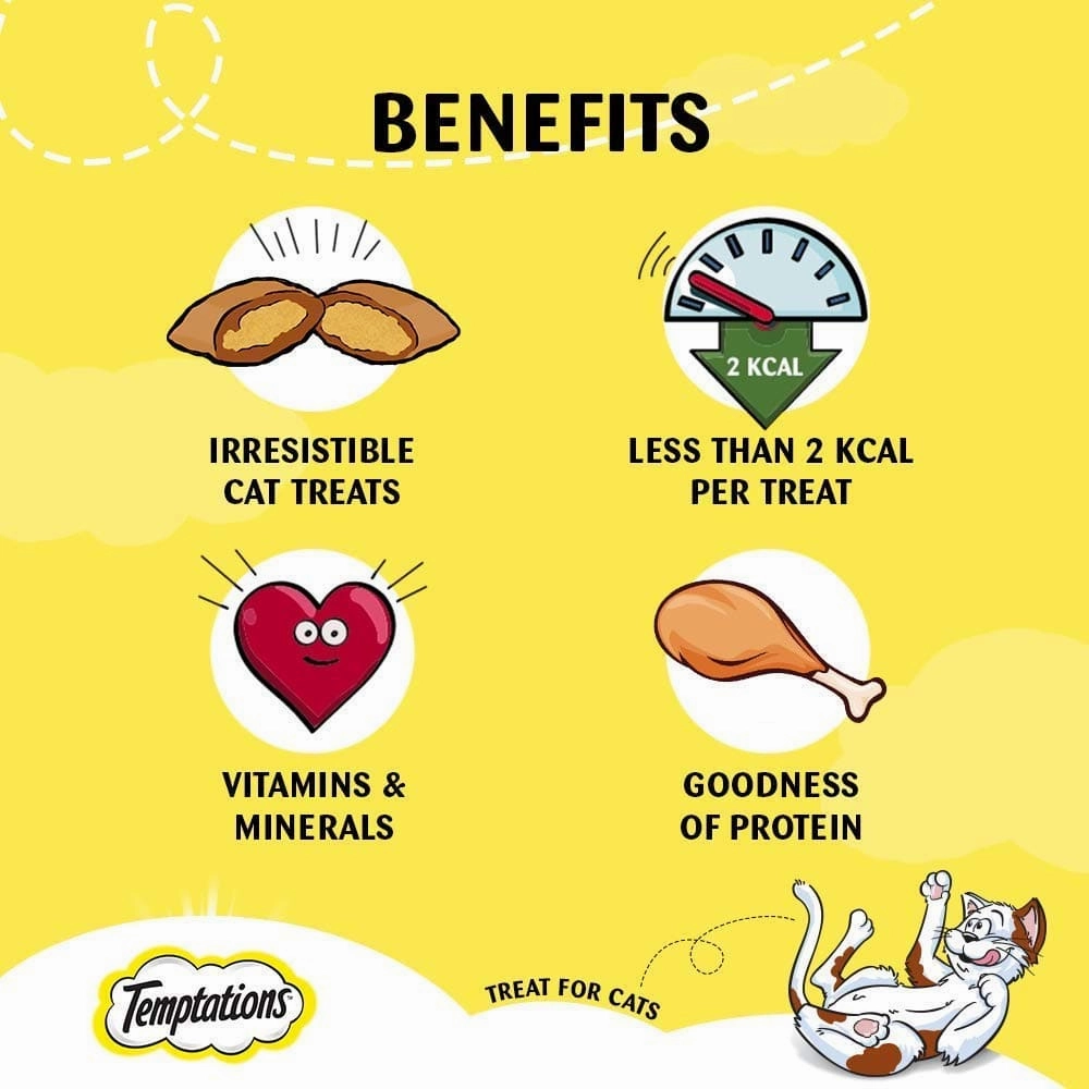Temptations Tempting Tuna and Savoury Salmon Flavor Cat Treats Combo