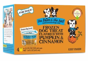 The Bear & The Rat Frozen Yogurt Dog Treat with Real Pumpkin & Cinnamon