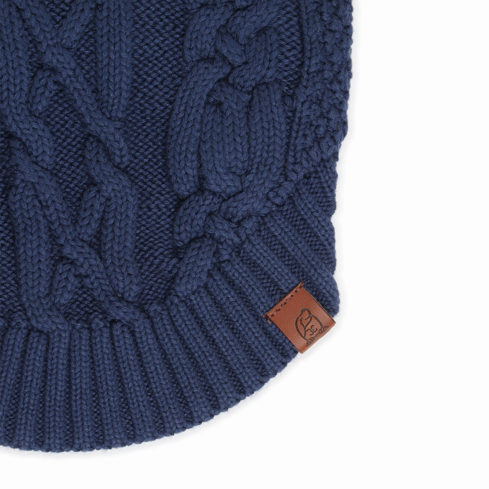 The Happy Lots Chunky Sweaters for Dogs (Dark Blue)