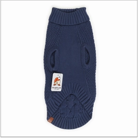 The Happy Lots Chunky Sweaters for Dogs (Dark Blue)