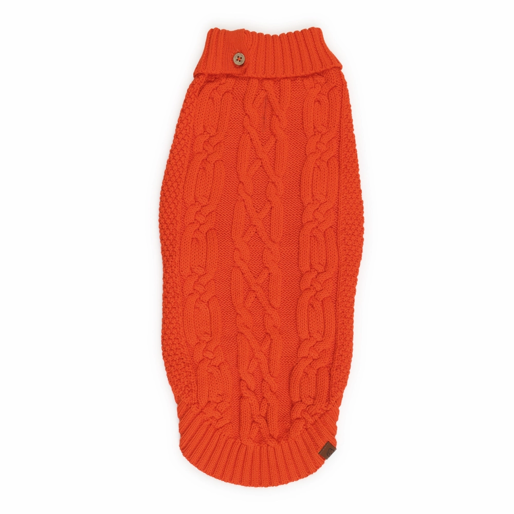 The Happy Lots Chunky Sweaters for Dogs (Orange)