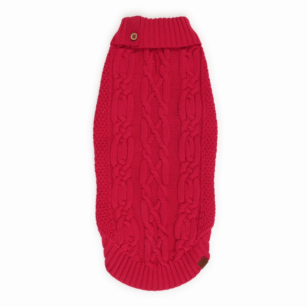 The Happy Lots Chunky Sweaters for Dogs (Red)