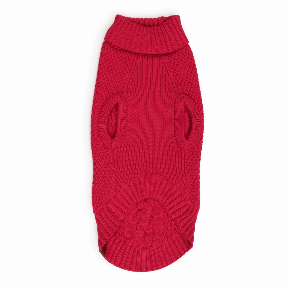 The Happy Lots Chunky Sweaters for Dogs (Red)