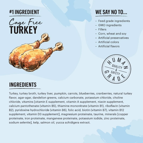 The Honest Kitchen Cate Grain Free Turkey Pate Wet Cat Food (SPECIAL ORDER ITEM)