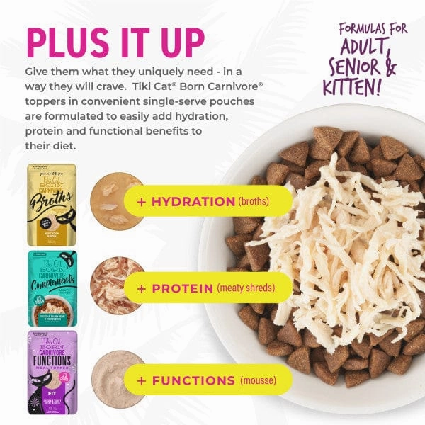 Tiki Cat Born Carnivore Broths Variety Pack Cat Food Topper