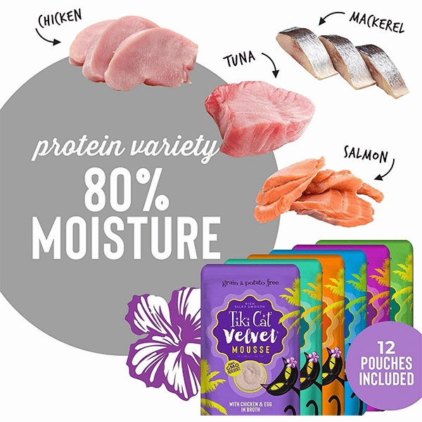 Tiki Cat Velvet Mousse Variety Pack Cat Food