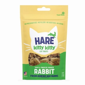 TREAT PLANET Hare Kitty Kitty Freeze-Dried Rabbit Treats for Cats