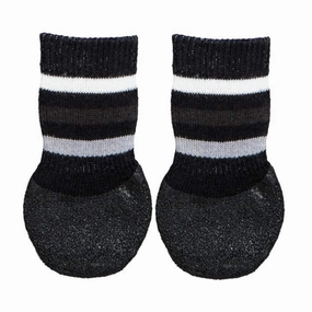 Trixie Non Slip with All Round Rubber Coated Socks for Dogs (Black)