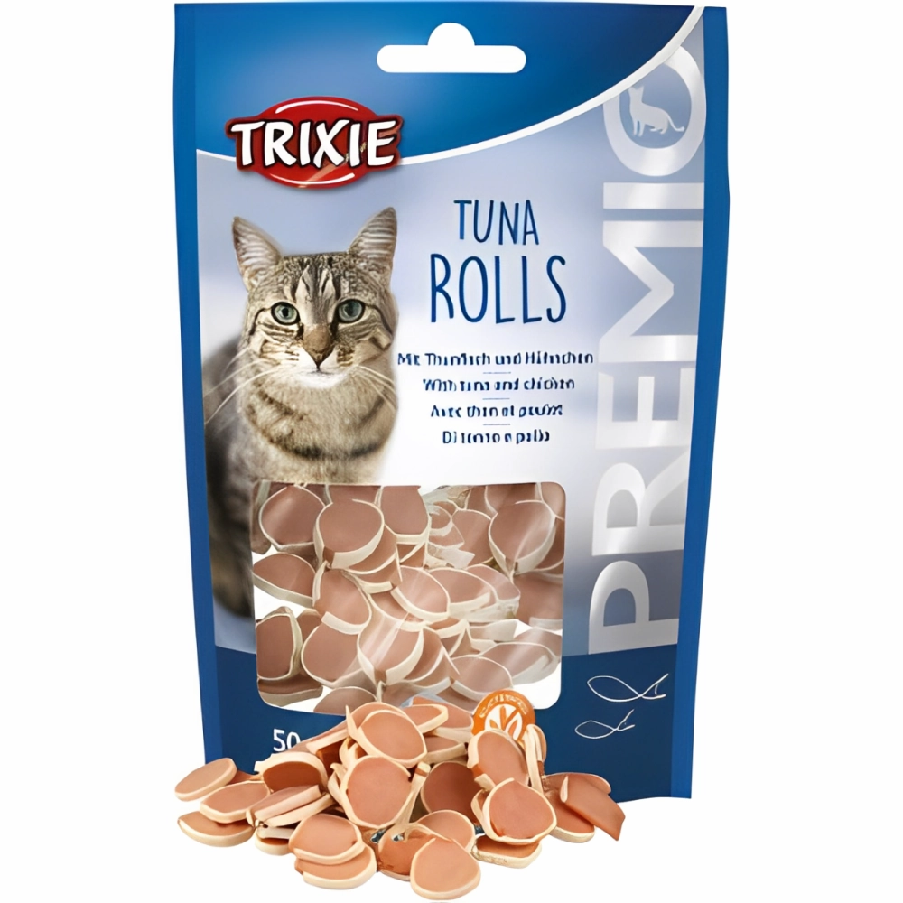 Trixie Premio Tuna Rolls Treats, Kitty Treats Soft Chicken Tuna Delights Cats Combo