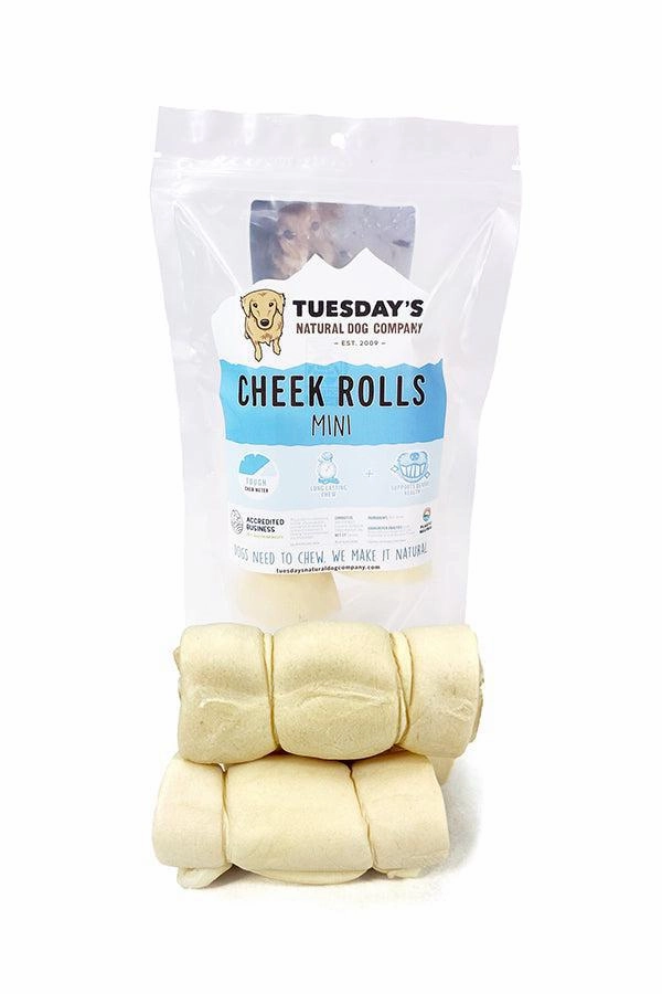 Tuesday's Natural Dog Co. Mini Beef Cheek Roll Dog Chew