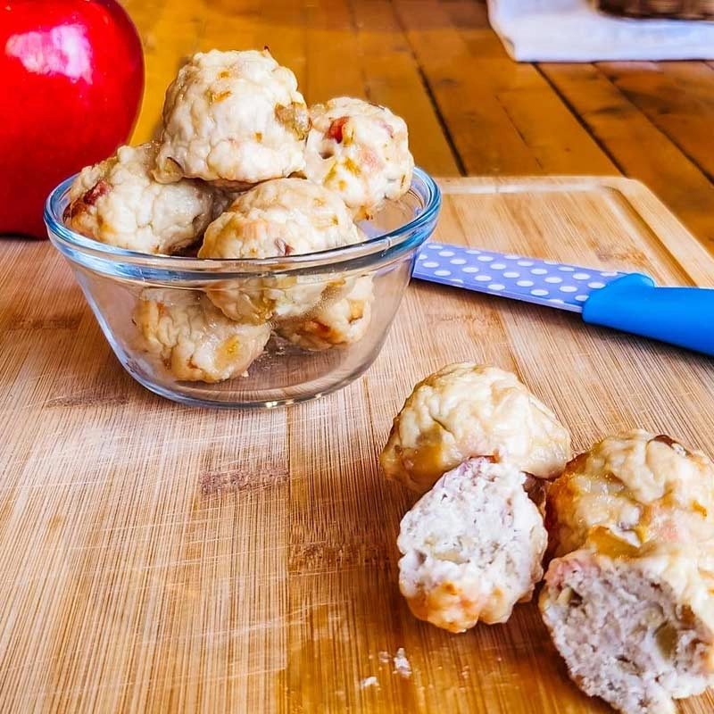 Turkey, Bacon & Apple Meatballs