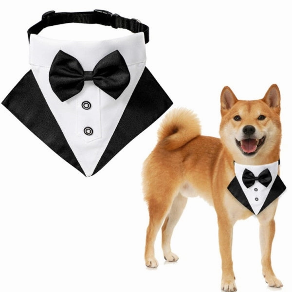 Tuxedo Dog Bandana - Black