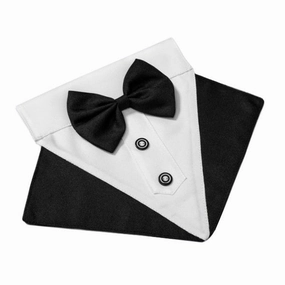 Tuxedo Dog Bandana - Black