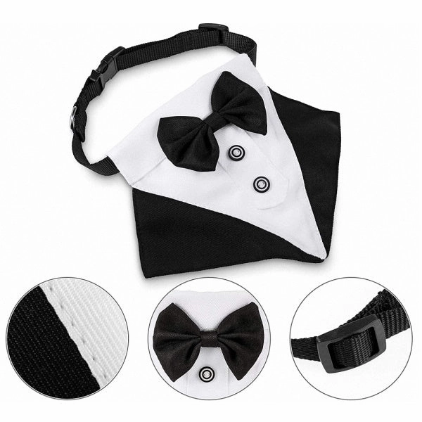 Tuxedo Dog Bandana - Black