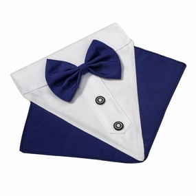 Tuxedo Dog Bandana - Blue