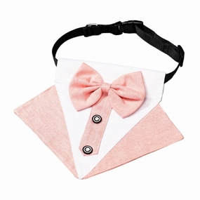 Tuxedo Dog Bandana - Dusty Pink