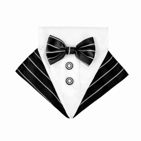 Tuxedo Dog Bandana - Pinstripe