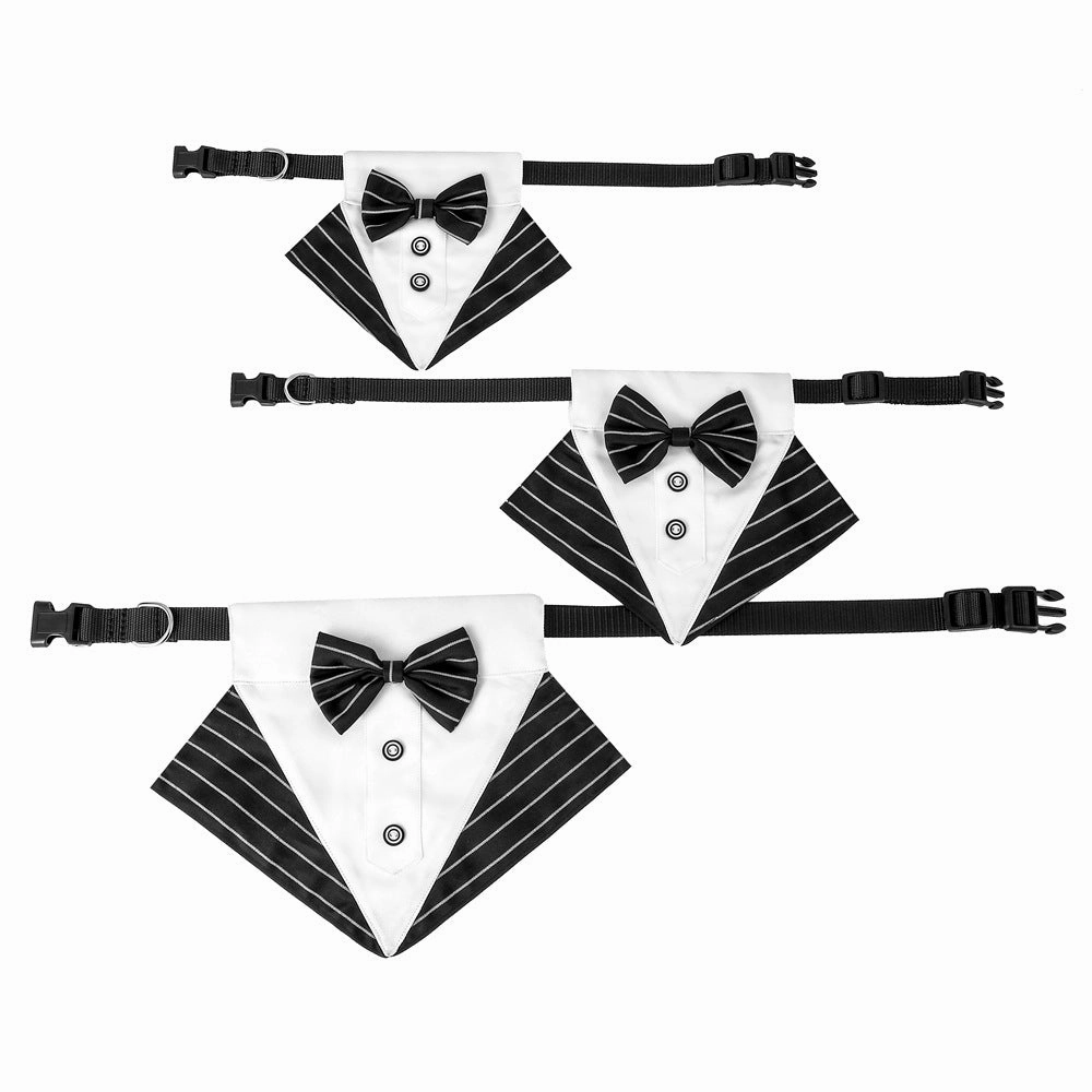 Tuxedo Dog Bandana - Pinstripe