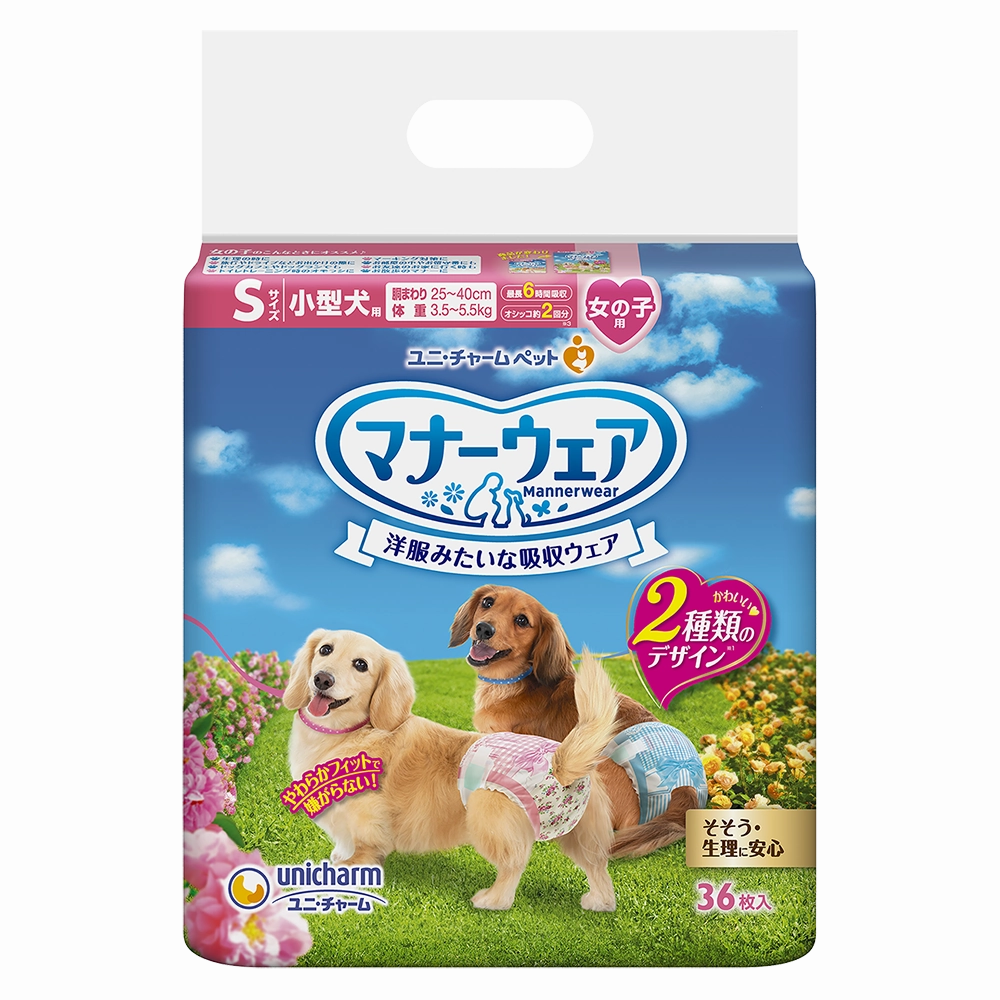 Unicharm Pet Dog Diaper Female S 36pcs