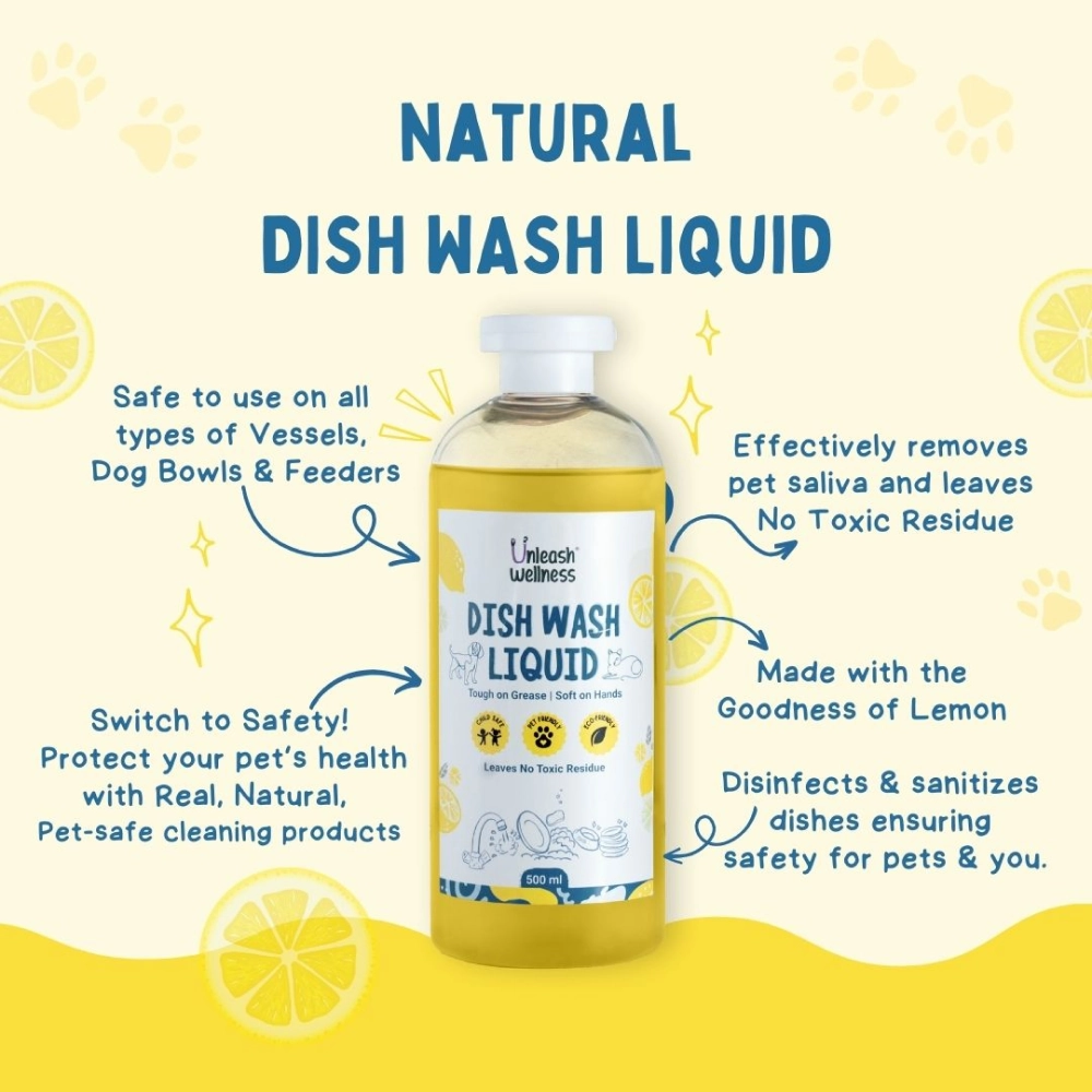 Unleash Wellness Pet Safe Dishwashing Liquid for Dogs and Cats