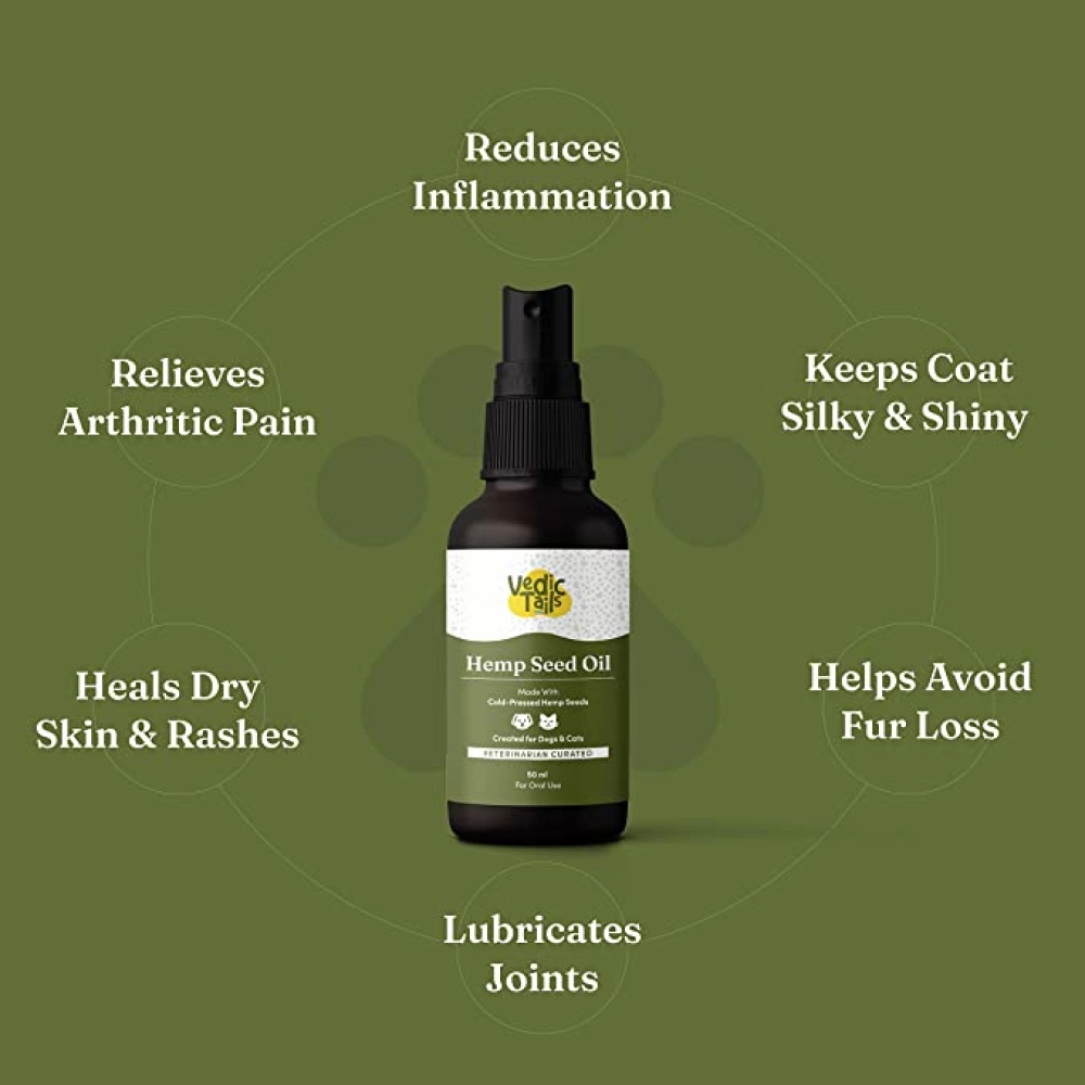 Vedic Tails Hemp Seed Oil for Dogs and Cats