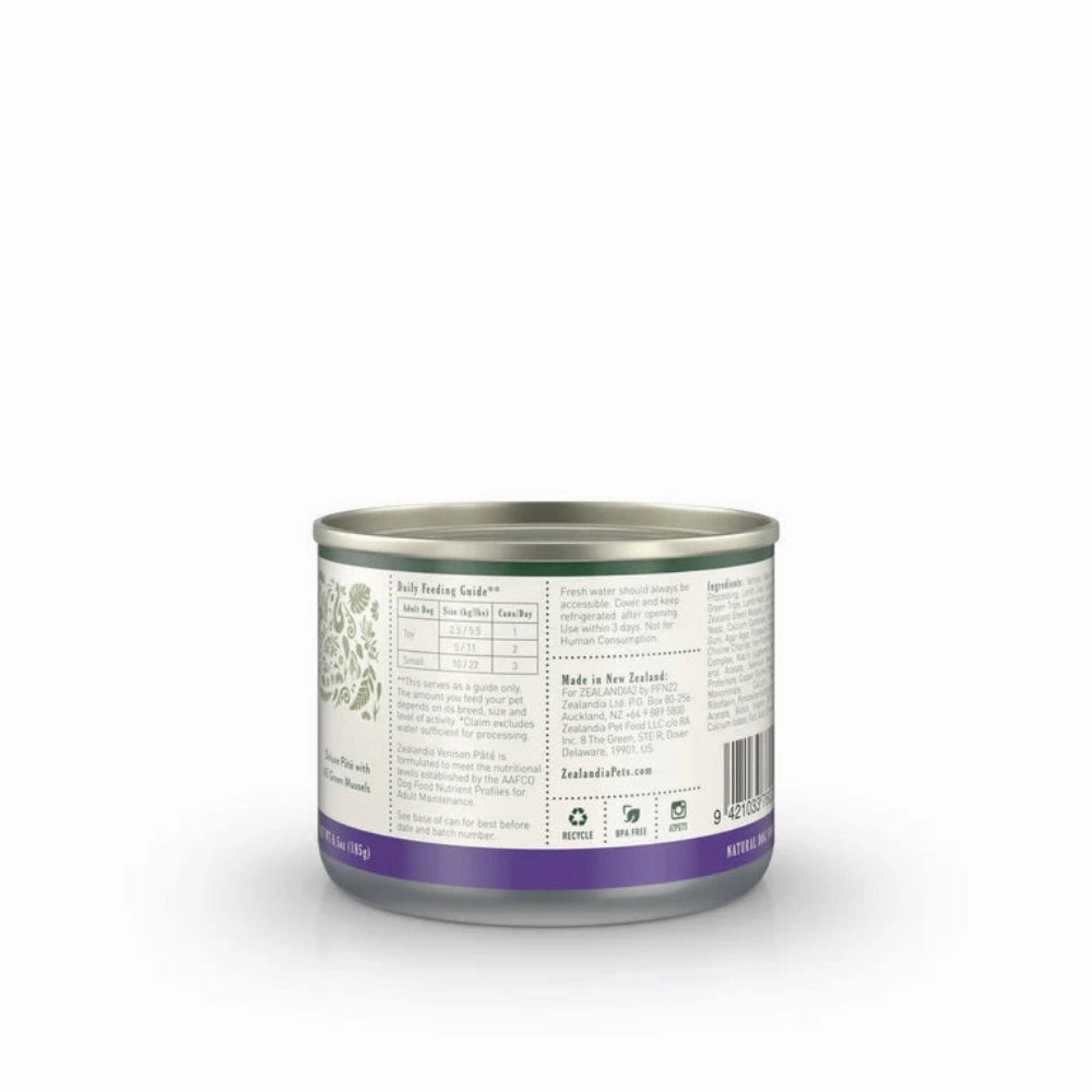 Venison Pate Staple with Green Mussels Adult Dog Can
