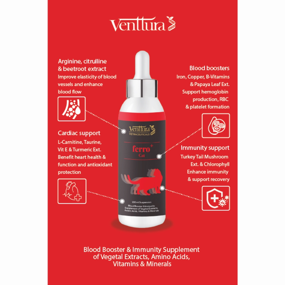 Venttura Ferro Blood Booster & Immunity Supplement for Cats