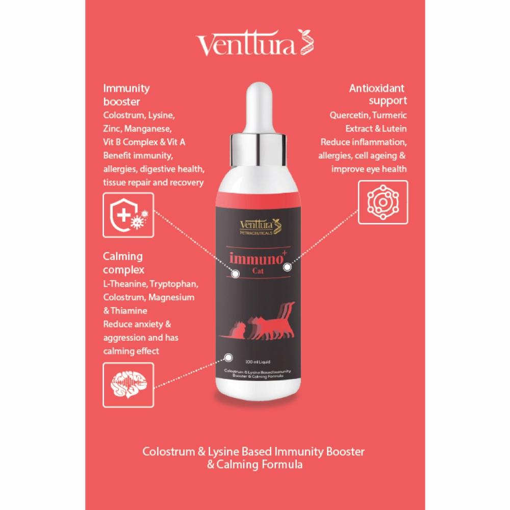 Venttura Immunity Booster & Calming Supplement for Cats