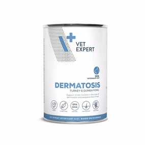 Vet Expert V  Dermatosis (Turkey & Guinea Fowl) Dog Can Food 400g