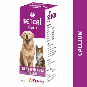 Vetrina Setcal Suspension Calcium Supplement for Dogs and Cats (200ml)
