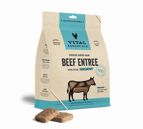 Vital Essentials Beef Entree Mini Patties Freeze-Dried Raw Dog Food